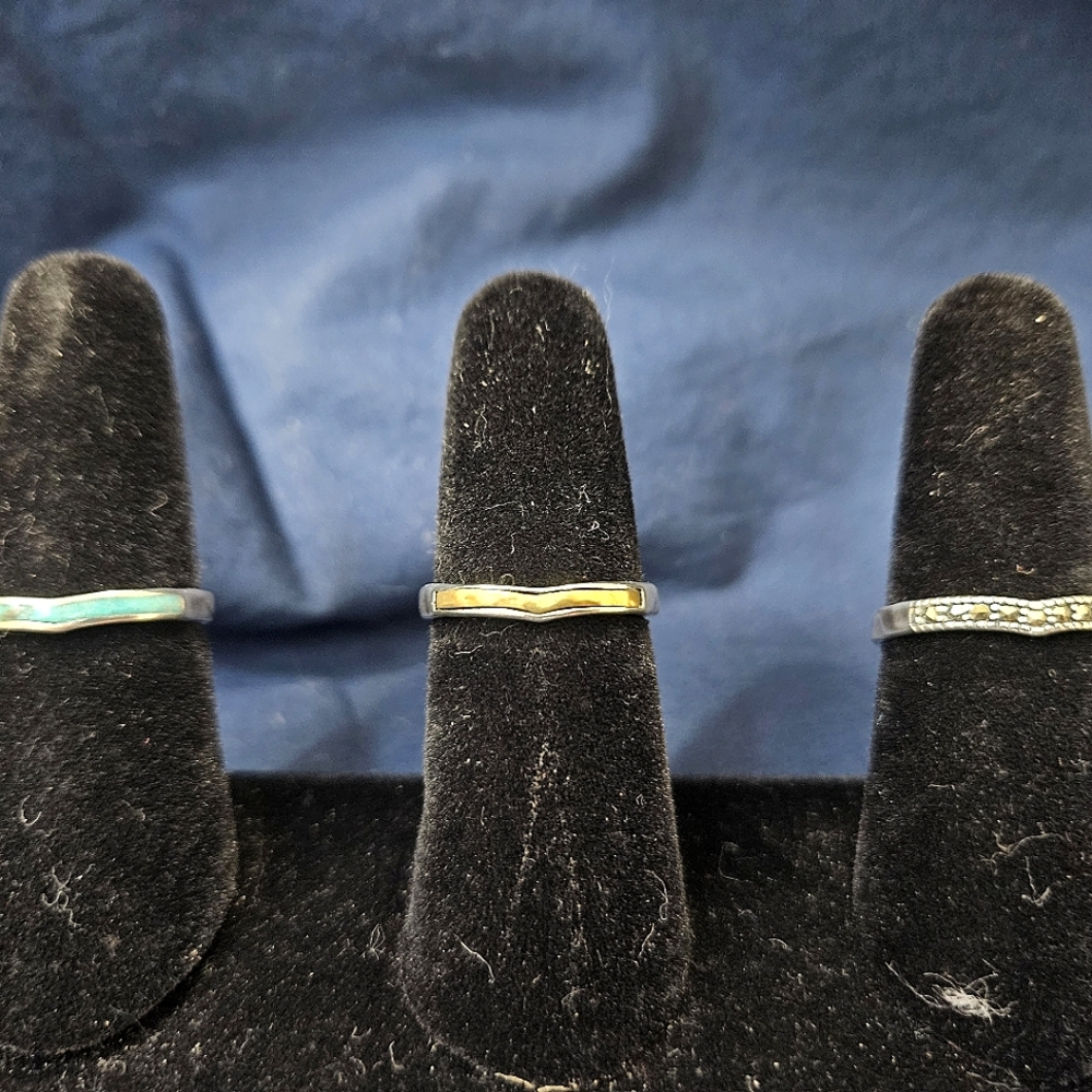 .925 Sterling Silver Ring Set - image 1